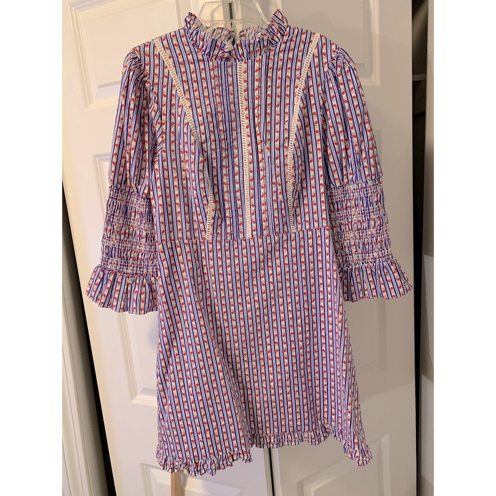 Vibrant shoulder puff dress